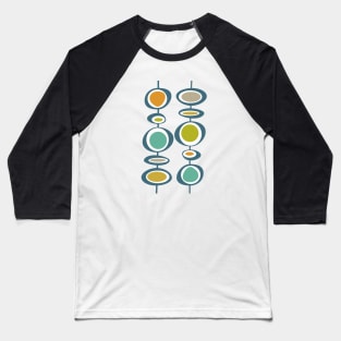 Funky Hanging Circles Mid Century Retro Baseball T-Shirt